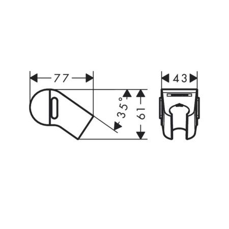 Держатель для душа Hansgrohe WallStoris 27917670 черный