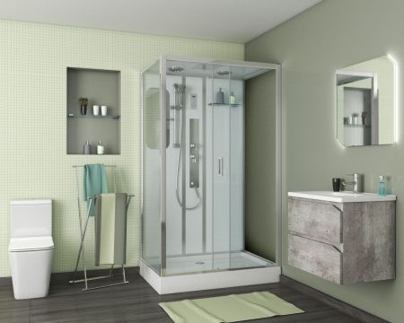 Душевая кабина Niagara Premium 60120114GQR 120х80 прямоугольная с крышей ориентация правая
