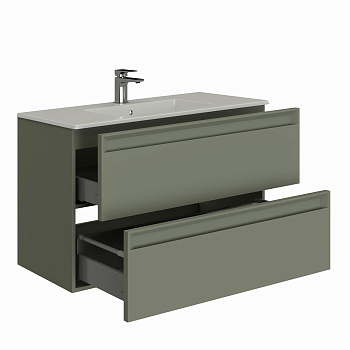 Тумба под раковину Allen Brau Eclipse 2.0 1.E1003.CGM 2.0 100х46х63 подвесная цвет зеленый/серый