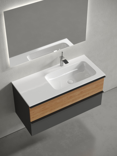 Тумба под раковину Sancos DELTA DL100RGR 99,5х44,5х50 настенная - фото 4
