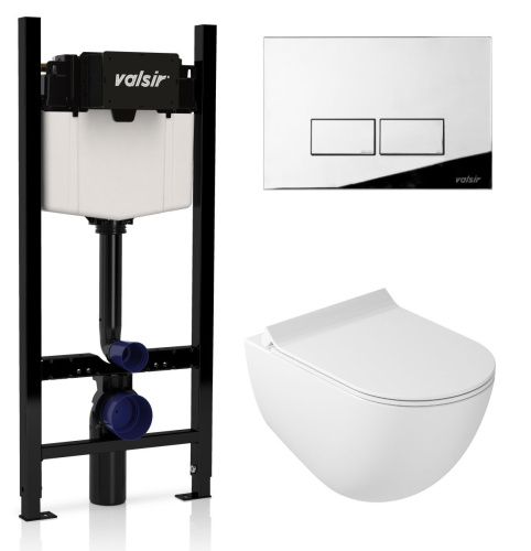 Комплект унитаз с инсталляцией и клавишей смыва Valsir KIT VSCR 7317 Std P3