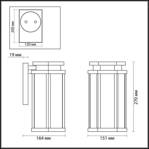 Уличный настенный светильник Odeon Light Gino (Гино) 4048/1W - фото 3