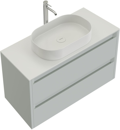 Тумба под раковину Allen Brau Fantasy 2.0 1.11001.PWM 2.0 80х46х62 подвесная цвет серый - фото 4