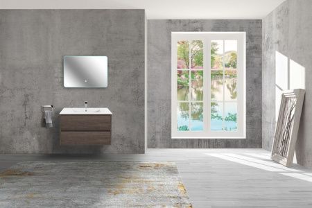 Тумба под раковину Vincea Gio VMC-2G800RO 80х50 подвесная цвет коричневый