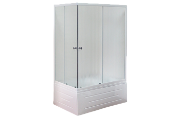 Душевой уголок Royal Bath BP RB8100BP-C-R 100х80 стекло прозрачное профиль белый с поддоном