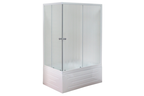 Душевой уголок Royal Bath BP RB8100BP-C-R 100х80 стекло прозрачное профиль белый с поддоном