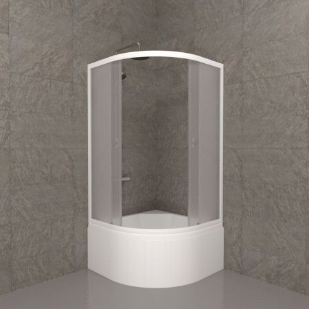 Душевой уголок Тритон Ультра Щ0000065752 90х90 стекло матовое профиль белый с поддоном