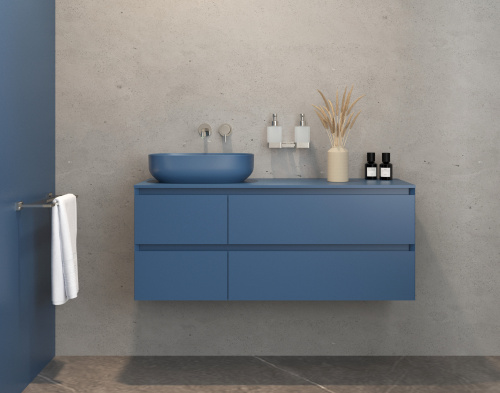 Раковина Plumberia Selection Veloma 48 см VELOMA OVAL BDT накладная цвет синий - фото 5