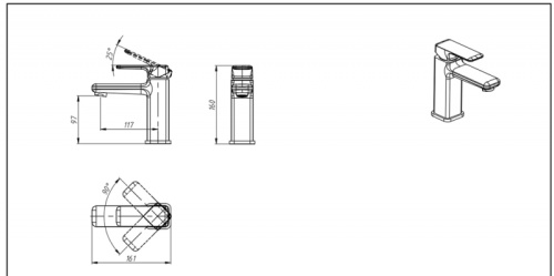 Смеситель Bravat Freya F1367400CP-RUS на столешницу хром - фото 2