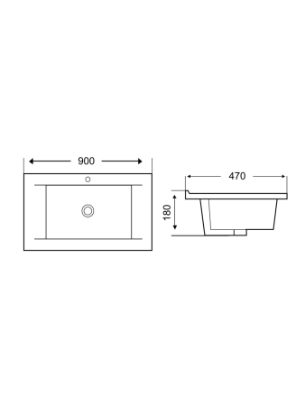 Раковина из сантехнического фаянса WeltWasser WW SK 10000004631 50 см встраиваемая цвет белый 1 отверстие под смеситель