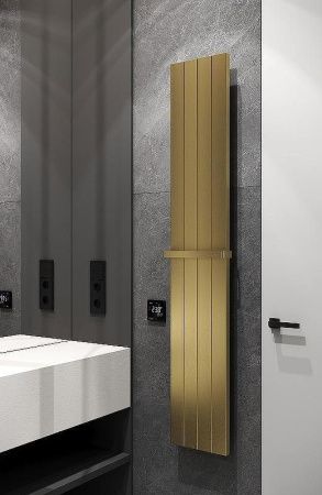 Полотенцесушитель электрический Boheme Flat 725-MG 25х150 золото