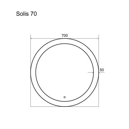 Зеркало с подсветкой Alavann Solis ALV0757003 70х70 подвесное