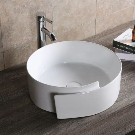 Раковина из сантехнического фарфора Cerutti SPA CR0066 50х40 накладная цвет белый без отверстий под смеситель