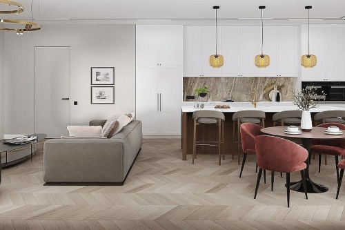 Кварцвиниловая плитка Damy Floor CHEVRON LVT DF02-Ch-LVT Пале-Рояль - фото 5