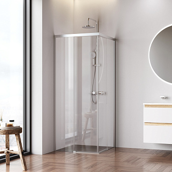 Душевой уголок Am.Pm X-joy W94G-403-8080-МТ1К 79х79 стекло прозрачное профиль хром матовый без поддона