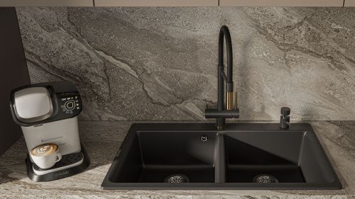 Дозатор для жидкого мыла Rivelato RD-1000 anthracite - фото 4