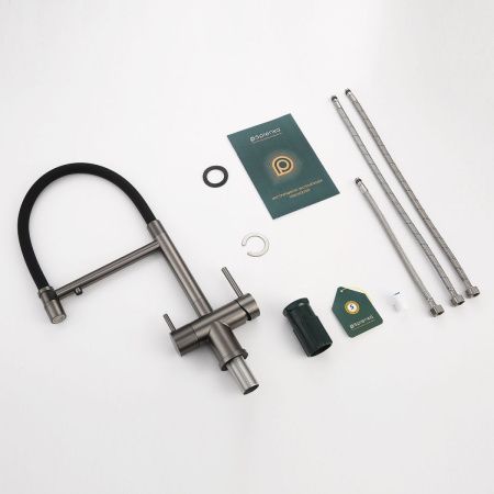 Смеситель для кухни Splenka S70 S70.63.09 на мойку серый