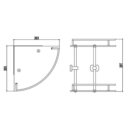 Полка в ванную комнату Savol S-099322 - фото 3