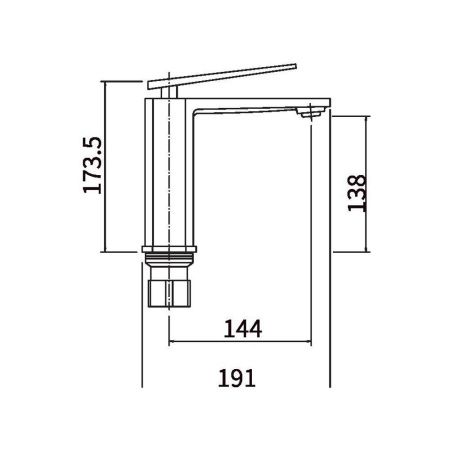 Смеситель Fashun A1057 на раковину хром