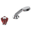 Смеситель THG Petale de Cristal rouge U6C-A02-6532/60A на борт ванны хром