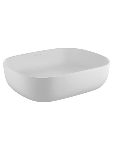 Раковина из сантехнического фарфора Wonzon & Woghand Tahoe WW-RN41286-MW 50х41 накладная цвет белый без отверстий под смеситель - фото 3