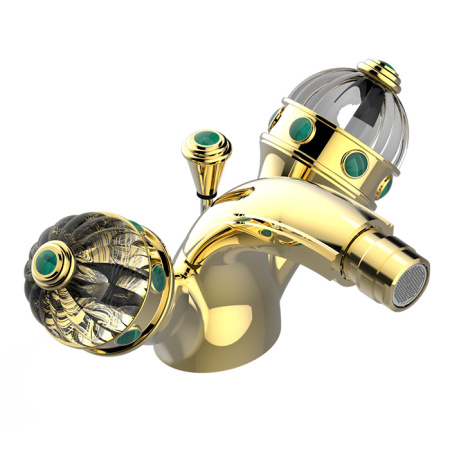 Смеситель THG Cheverny Malachite A1S-F01-3202 на биде золото