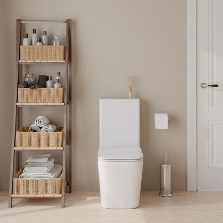 Унитаз-компакт напольный с бачком Iberica Blanca Toledo maxi IB.TLM.124.1B1 белый с сиденьем микролифт безободковый смыв торнадо