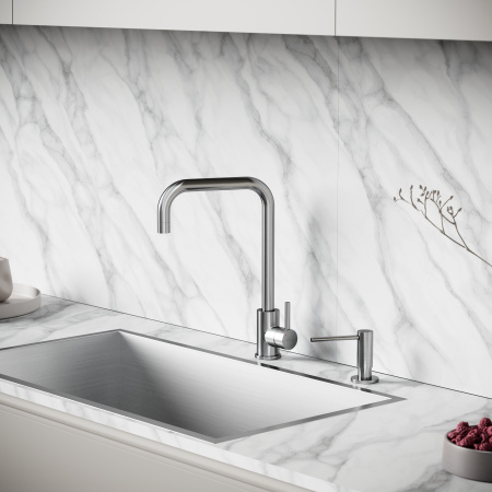 Смеситель для кухни Sancos Stainless SC12002SS на мойку нержавеющая сталь