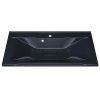 Раковина из искусственного камня Uperwood Elen 291120426 90х40 полувстраиваемая цвет черный