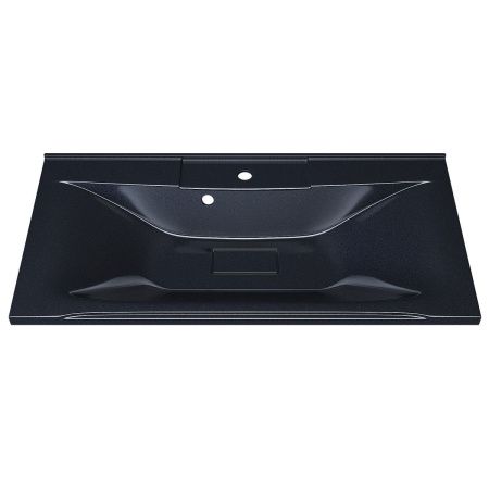 Раковина из искусственного камня Uperwood Elen 291120426 90х40 полувстраиваемая цвет черный