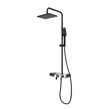 Душевая стойка WasserKRAFT A11401 настенная цвет черный с термостатом