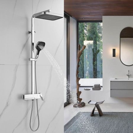 Душевая стойка Rose R1056 настенная цвет хром