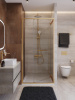 Душевая дверь Cezares LUX LUX-B-FS-1-100-C-BORO 100х195 стекло прозрачное профиль золото