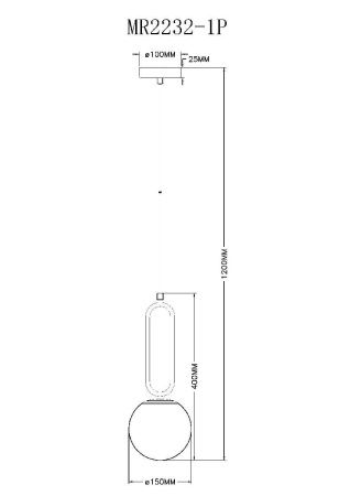 Светильник подвесной Myfar Pierre (Пиерре) MR2232-1P
