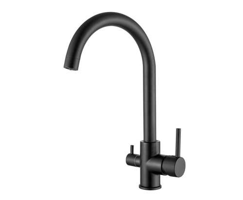 Смеситель для кухни AQG DUO 05SPL560NG на столешницу черный матовый