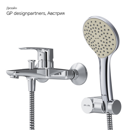 Смеситель для ванны и душа Am.Pm Gem F90A15000 настенный хром