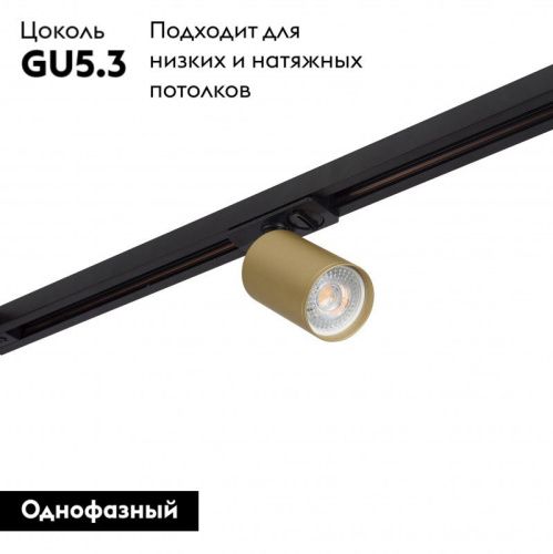 Трековый светодиодный светильник Denkirs Tube (Тубе) DK6201-BG - фото 2