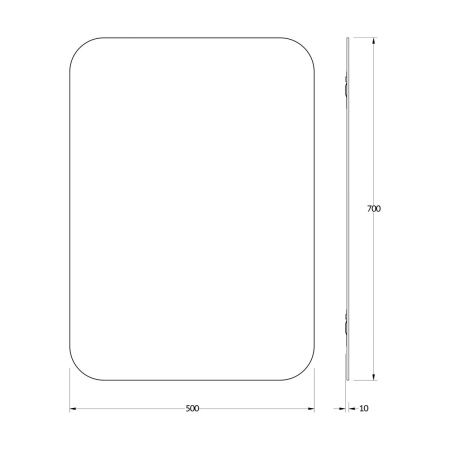Зеркало Evoform Colora BY 0434 50х70 подвесное