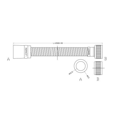 Душевой шланг LeMark LE8059P хром