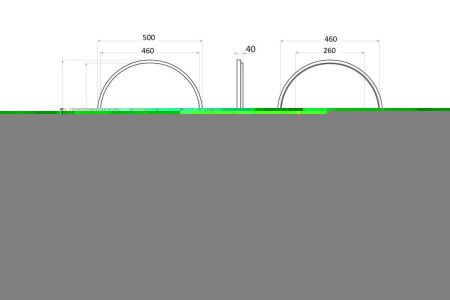 Зеркало с подсветкой Art&Max BARI AM-Bar-500-1200-DS-F-White 50х120 подвесное
