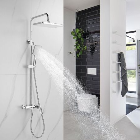 Душевая стойка Shevanik S4226 настенная цвет хром
