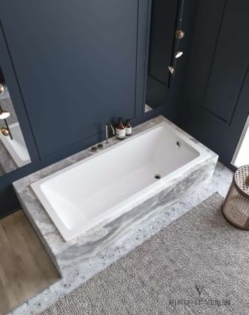 Ванна чугунная Vinsent Veron Square VSQ1707545H/VH0012GD-AS 170х75 пристенная прямоугольная с ножками с ручками