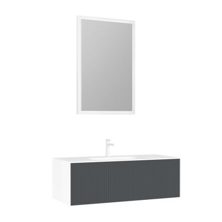 Тумба с раковиной Orka Cube 3000381 120х50 подвесная цвет черный