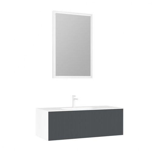 Тумба с раковиной Orka Cube 3000381 120х49х40 цвет антрацит матовый - фото 2