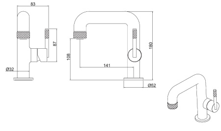 Смеситель Allen Brau Reality 5.32001-00 на раковину хром