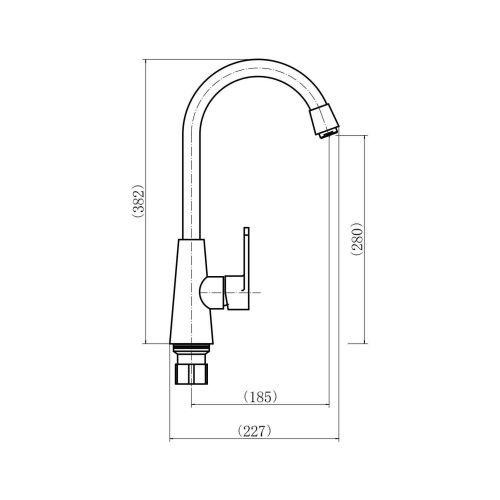 Смеситель для кухни Plstart PL4001 на мойку хром - фото 3