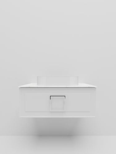 Тумба со столешницей La Fenice CUBO NFNC-01-CUB-B-80-3-GG 80х36х49 подвесная цвет белый - фото 2