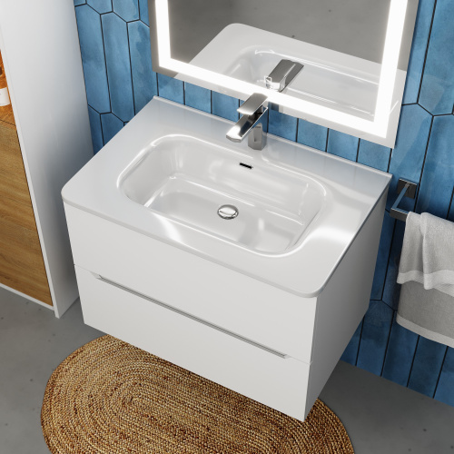Раковина Uperwood Monica 81 см RMonica80wg полувстраиваемая цвет белый - фото 3
