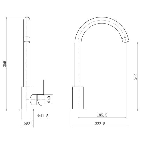 Смеситель для кухни Fashun A54001N-38 на мойку серый - фото 3