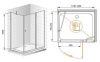 Душевой уголок Cezares ELENA ELENA-W-AH-1-120/80-P-Cr-R 120х80 стекло рифленое профиль хром без поддона
